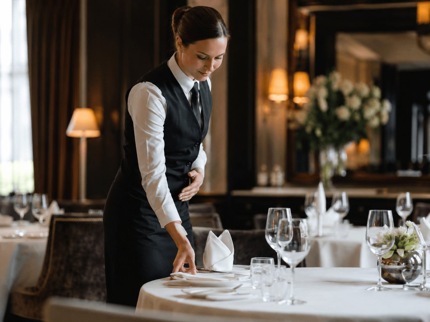 Fine dining table setup