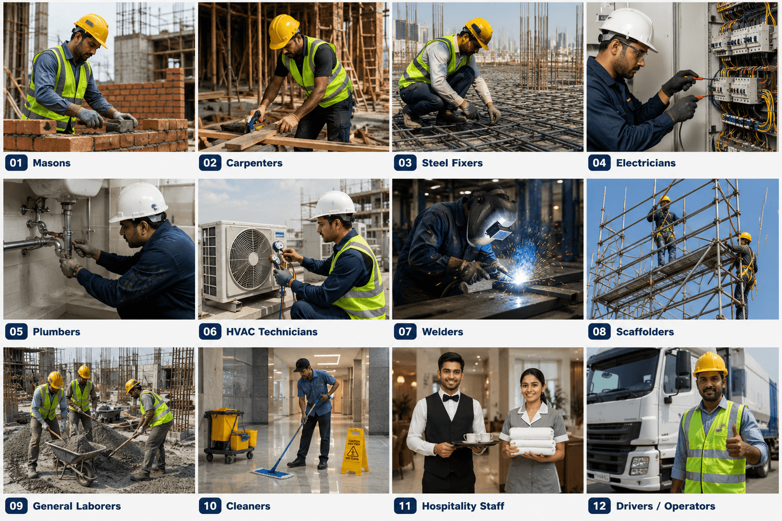 Complete manpower categories supplied by Obadah Shamim Trading